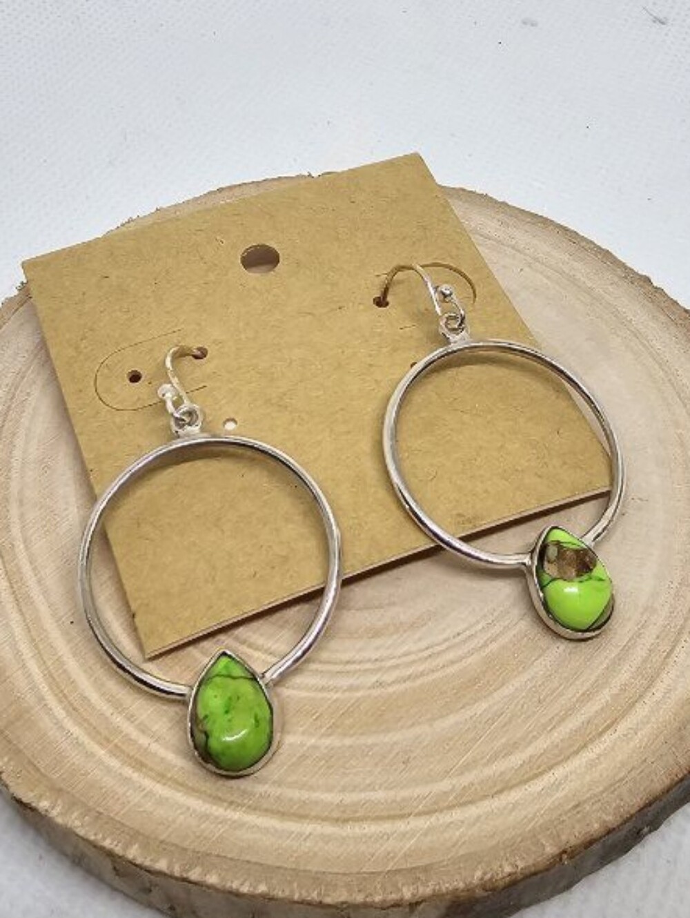 Native AMERICAN TURQUOISE STERLING EARRINGS NEW